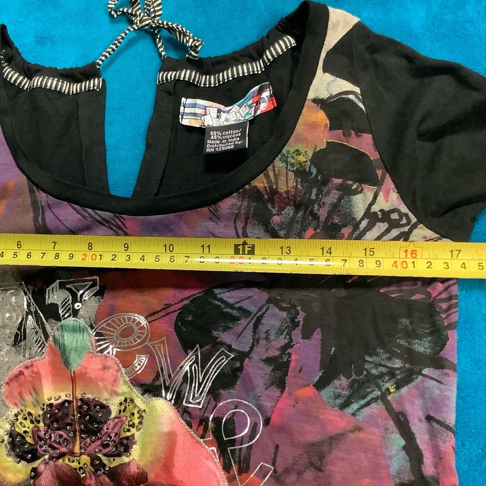 Desigual New & Good Multicolored Abstract Thin Sw… - image 6